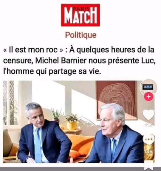 FAUX, il ne s’agit pas de “ Luc le conjoint” Michel Barnier