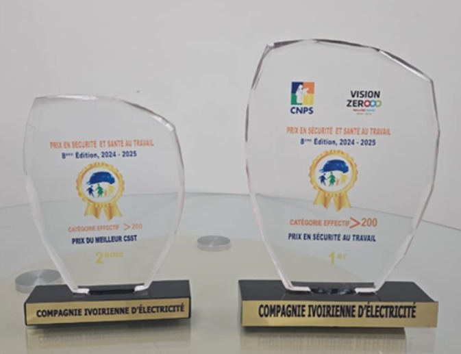 Distinction de la Compagnie ivoirienne d’électricité pour son leadership en sécurité au travail