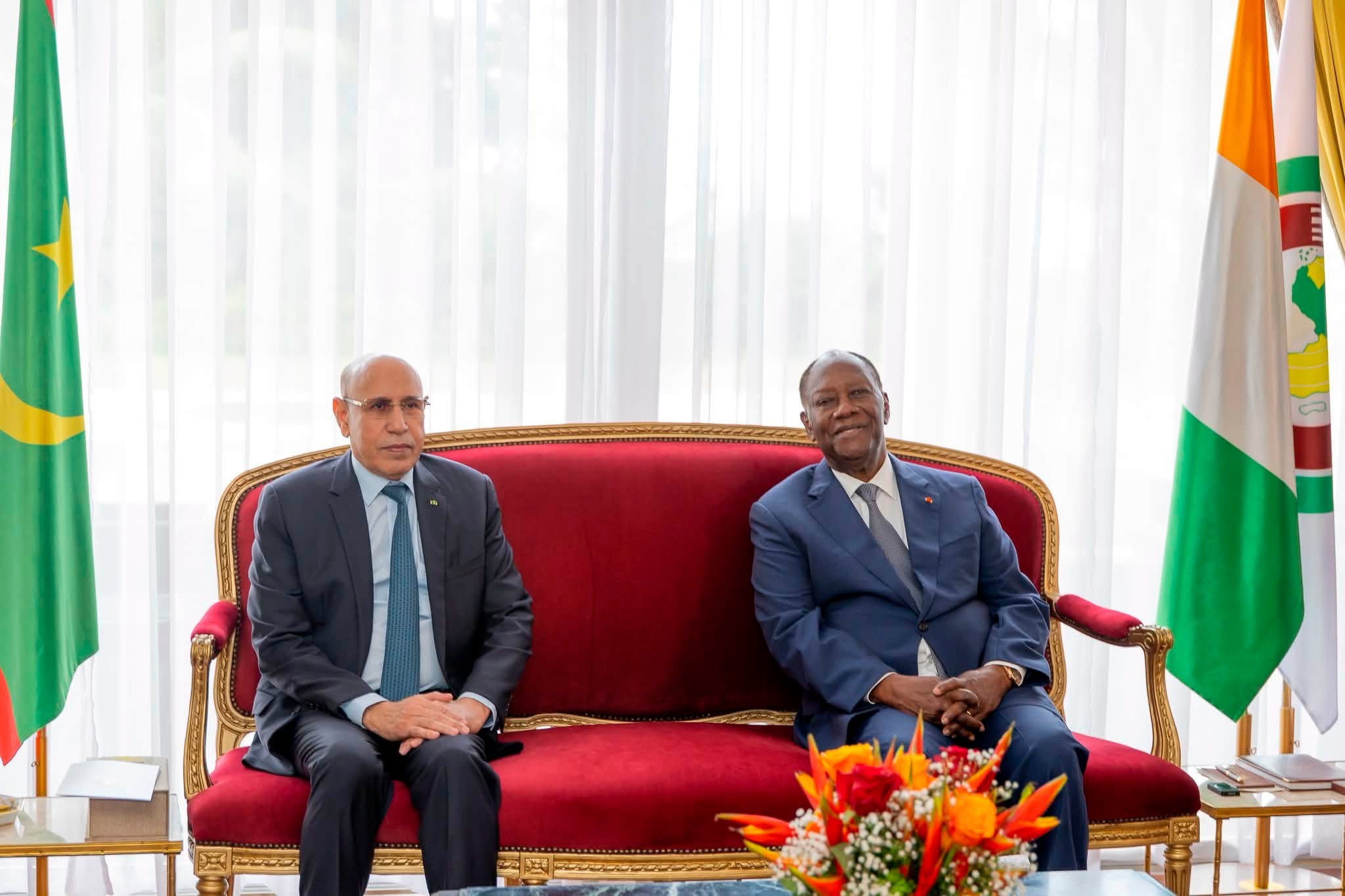 Le président mauritanien en visite d'amitié et de travail en Côte d’Ivoire